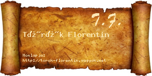 Török Florentin névjegykártya